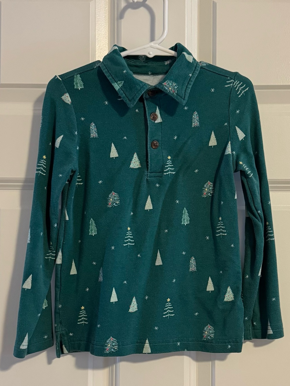 Little Sleepies Play Twinkling Trees Polo Shirt, 4T